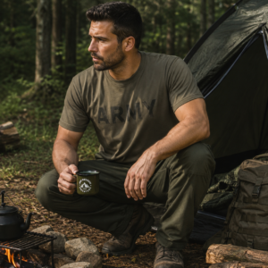 MFH T-Shirt ARMY oliv KI generiert