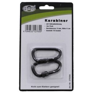 MFH Karabiner 6 mm x 6 cm 2er Pack