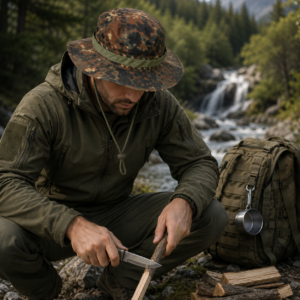MFH US GI Buschhut flecktarn KI generiert