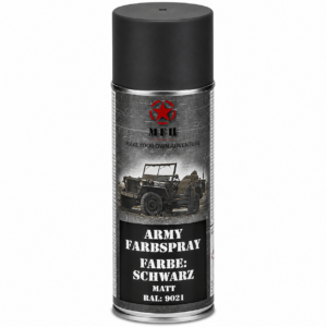MFH Army Farbspray schwarz matt 400 ml