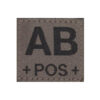 Clawgear Blutgruppen Patch AB POS RAL7013
