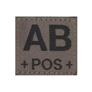 Clawgear Blutgruppen Patch AB POS RAL7013