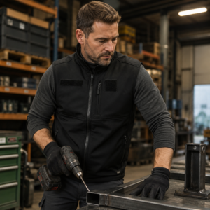 MFH Softshell Weste Allround schwarz KI generiert