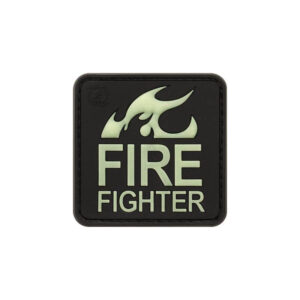 JTG Fire Fighter Rubber Patch Glow in the Dark