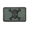 JTG Pirate Skull Rubber Patch forest green