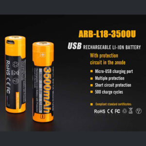 Fenix ARB-L18-3500U Li-Ion Akku 3.500mAh mit USB