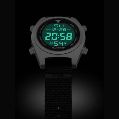 KHS Uhr Inceptor Steel Digital Natoband schwarz