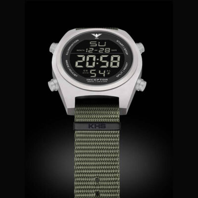 KHS Uhr Inceptor Steel Digital mit Natoband oliv