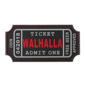 JTG Large Walhalla Ticket Rubber Patch