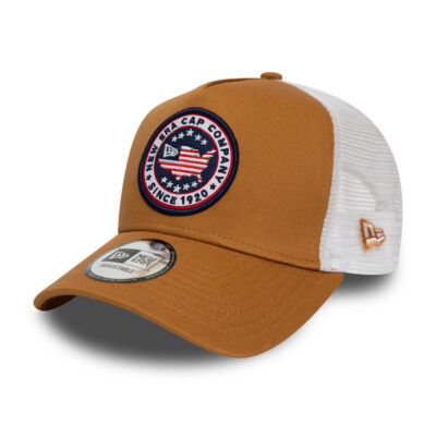 NE Trucker Cap USA Patch braun