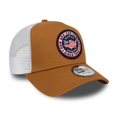 NE Trucker Cap USA Patch braun