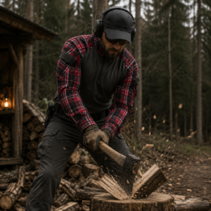 IG Flannel Combat Shirt red KI generiert