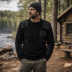 Brandit BW Pullover schwarz KI generiert