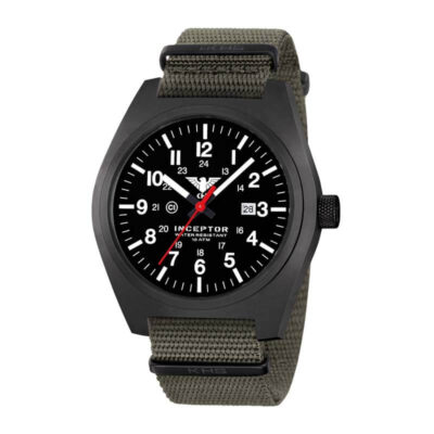 KHS Inceptor Black Steel Natoband steingrau-oliv