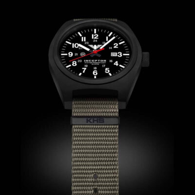 KHS Inceptor Black Steel Natoband steingrau-oliv