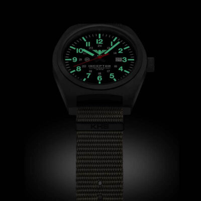 KHS Inceptor Black Steel Natoband steingrau-oliv