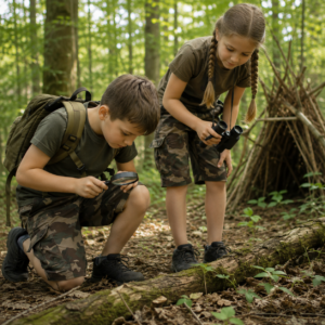 Brandit BDU Ripstop Shorts for Kids dark-camo KI generiert