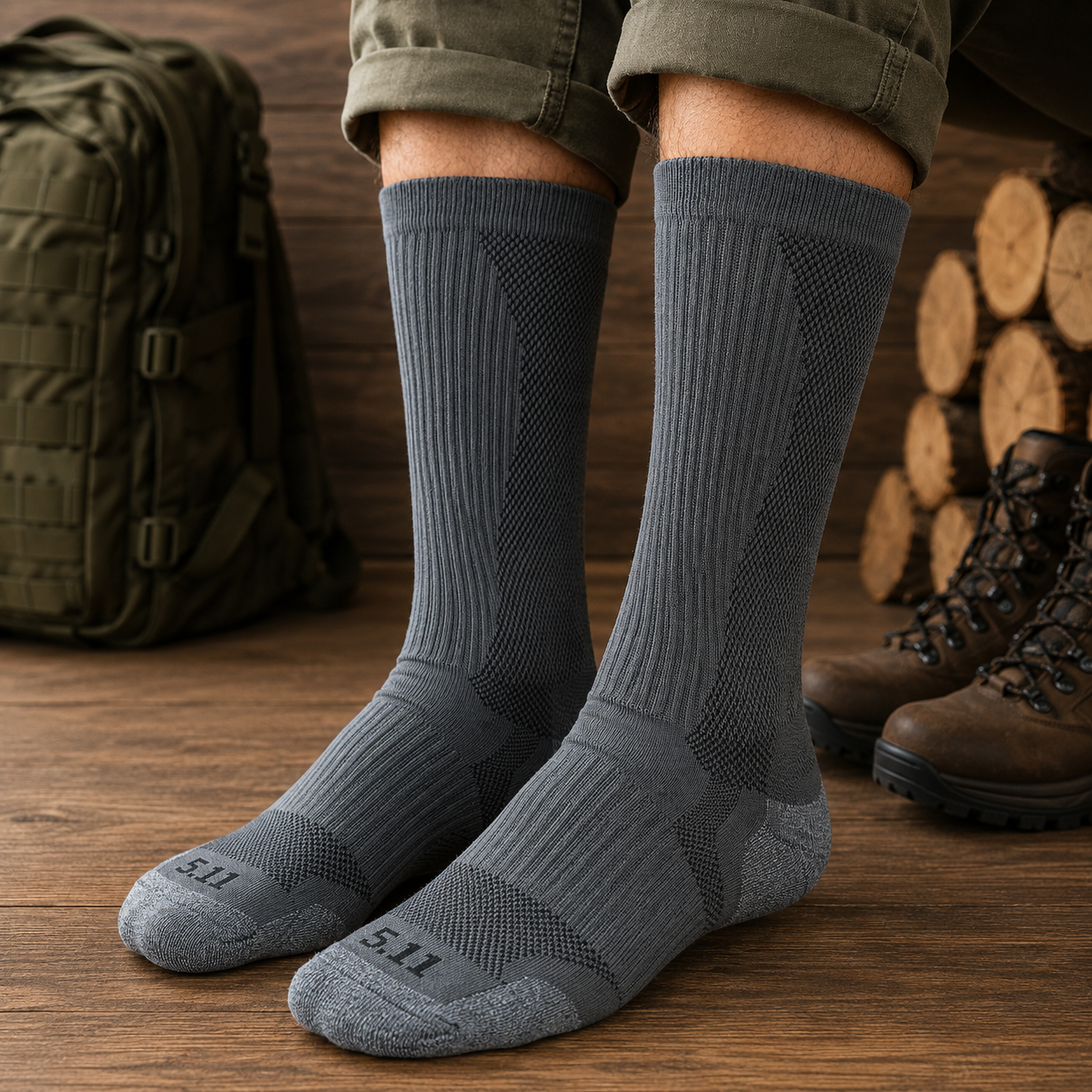 5.11 Tactical Slip Stream OTC Socken grau 5.11 Tactical Slip Stream OTC Socken grau