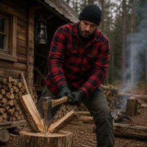 Brandit Lumber Jacket red-black Ki generiert