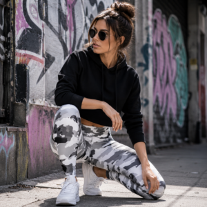 UC Ladies Camo Leggings snow-camo KI generiert