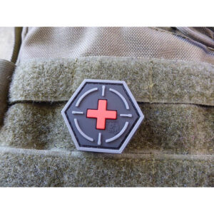 JTG Tactical Medic Red Cross Hexagon Rubber Patch