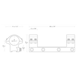 Hawke Match Ringmontage 1" 9-11 mm mittel