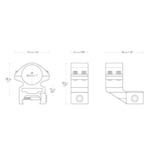 Hawke 25mm Reach Forward Mounts 1
