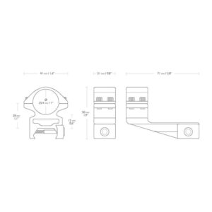 Hawke 50mm Reach Forward Mounts 1