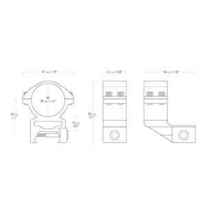 Hawke 25mm Reach Forward Mounts 30mm Weaver 2 Stück