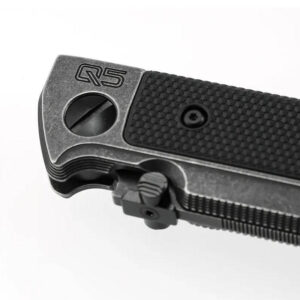 Walther Q5 Steel Frame Folder Blackwash serrated D2-Stahl