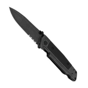 Walther Q5 Steel Frame Folder Blackwash serrated D2-Stahl