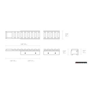 Hawke Adapterschiene 11 mm auf Picatinny/Weaver 2 Stück