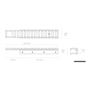 Hawke Adapterschiene 13 Slots 11 mm auf Picatinny/Weaver