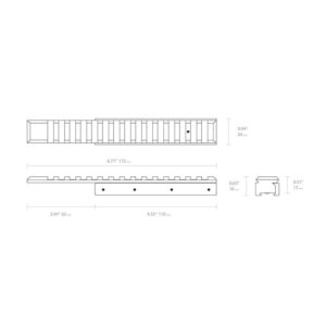 Hawke Adapterschiene 15 Slots 11 mm auf Picatinny/Weaver