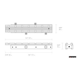 Hawke Adapterschiene mit 7 Slots und Höhenverstellung 11 mm auf Picatinny