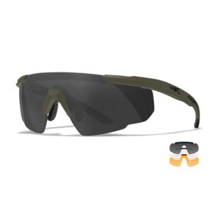 Wiley X Schutzbrille SABER ADV Clear/Smoke Grey/Light Rust Armee Grün