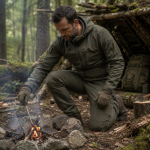 Mil-Tec Softshell-Hose Assault ranger green KI generiert