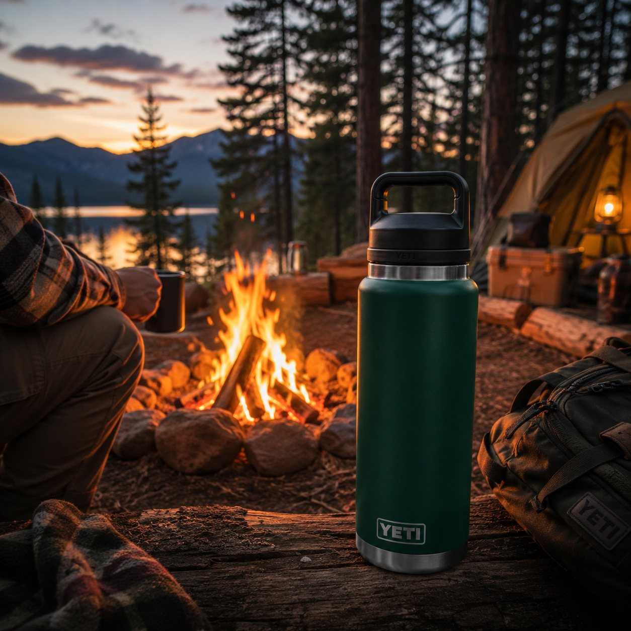 YETI Rambler Bottle 26 oz | 769 ml Black Forest Green YETI Rambler Bottle 26 oz | 769 ml Black Forest Green