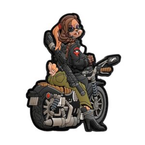 Patchlab Anna Biker-Bunny Rubber Patch