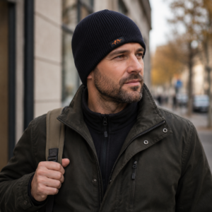 Blaser Beanie Jeff Navy KI generiert