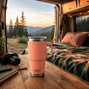 YETI Rambler Travel Mug 20 oz lowcountry peach
