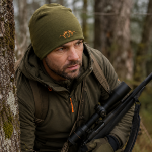 Blaser Drain Beanie HunTec Dunkeloliv KI generiert