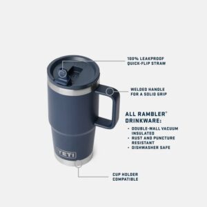 YETI Rambler Travel Straw Mug 20 oz Navy